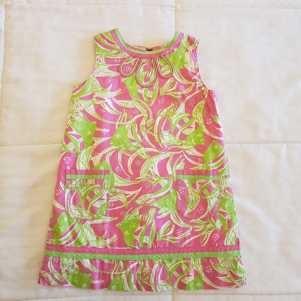 Lilly Pulitzer Pink/Green Fish dress size 4